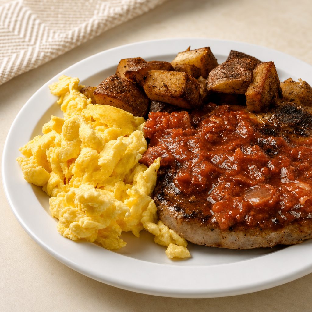 Pork Chop & Eggs.