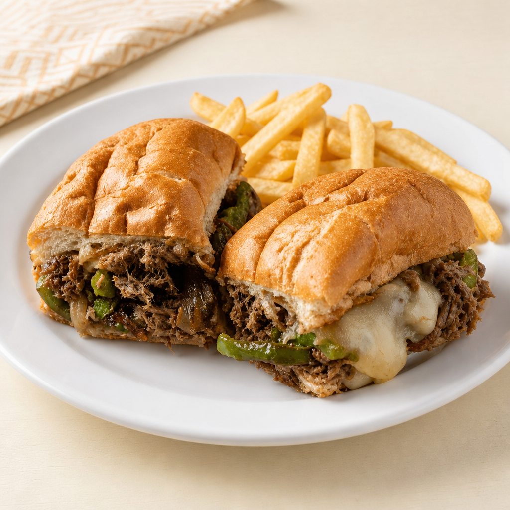 Philly Cheese Steak Sandwich.