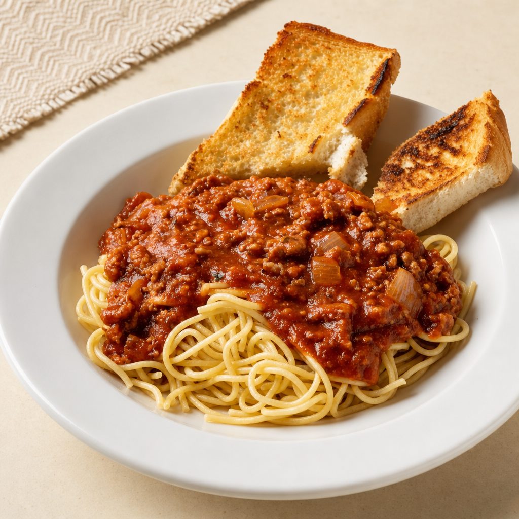 Spaghetti with Italian Sausage.
