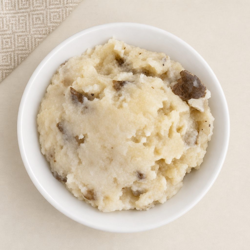 Skin on Mashed Potatoes.