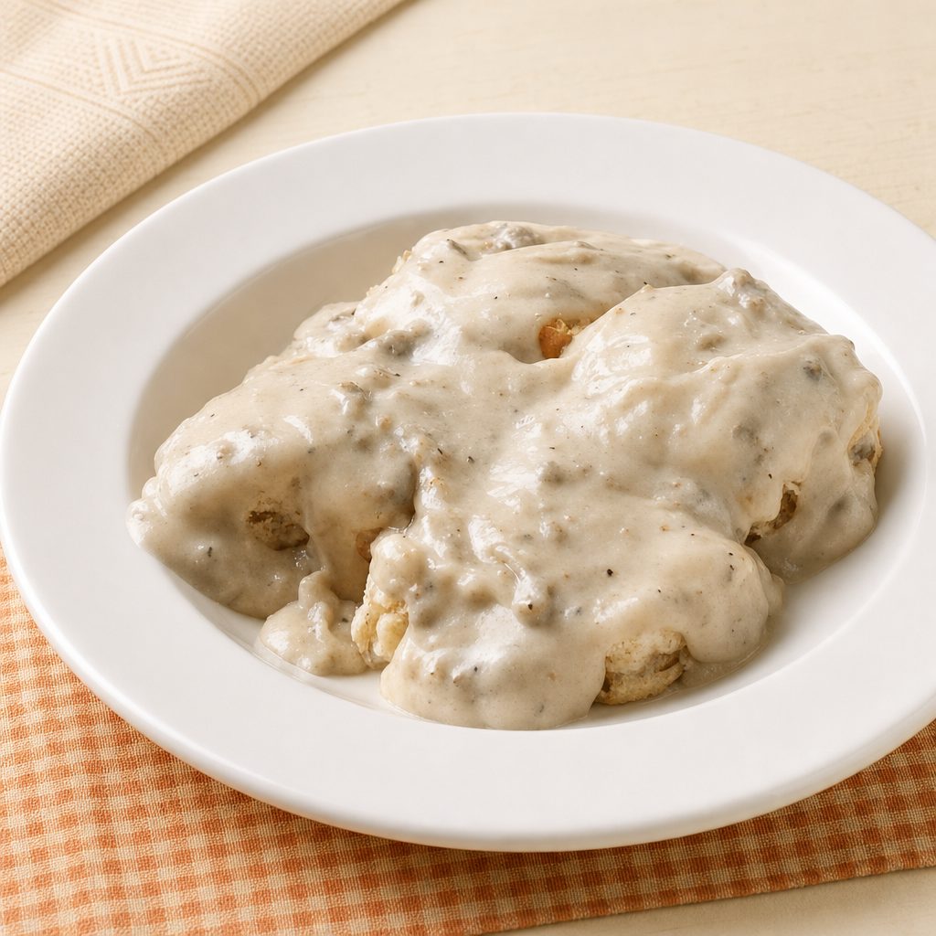 Biscuits & Gravy (Tomato or Sausage).