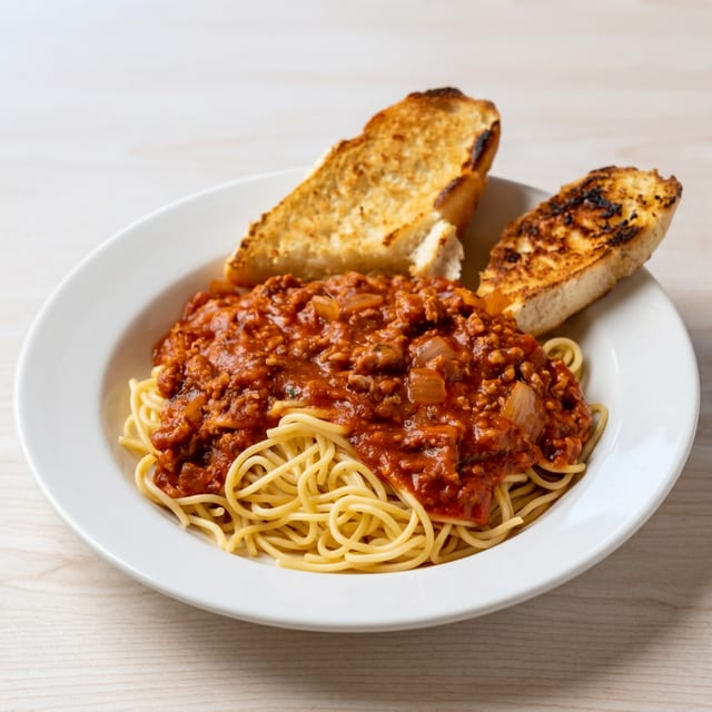 Spaghetti with Italian Sausage.
