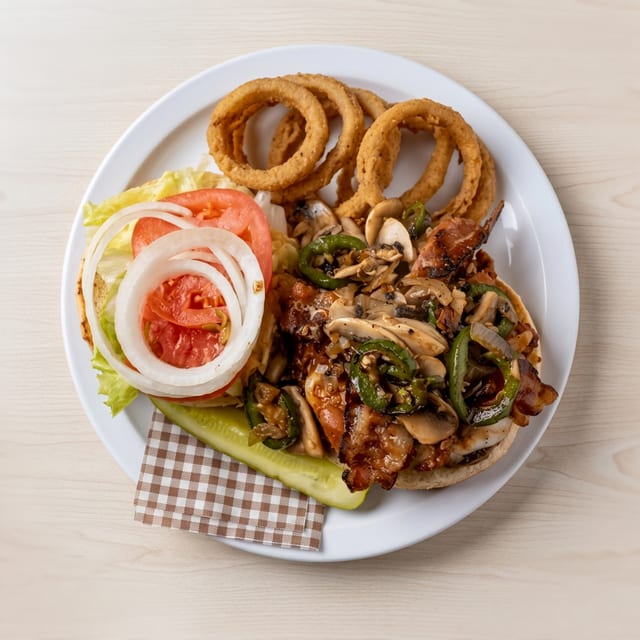 Covered Shi Burger.