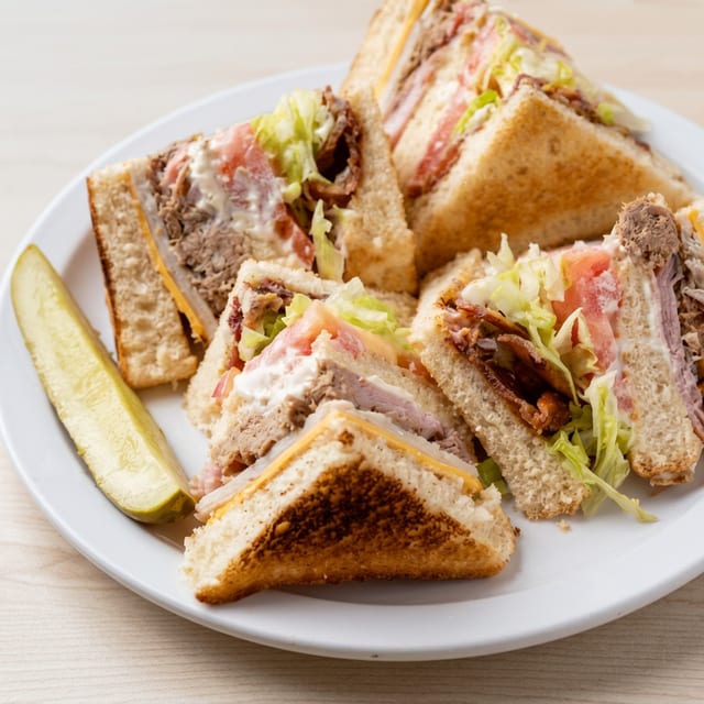 Triple-Decker Triple-Meat Club Sandwich.