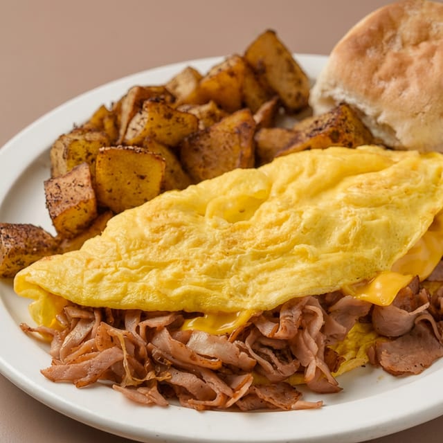 Bacon Cheeseburger Omelet.