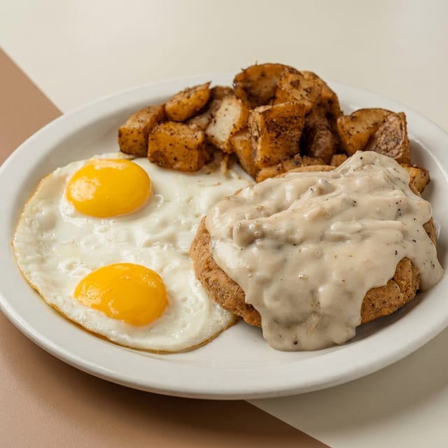 Chicken Fried Steak & Eggs.