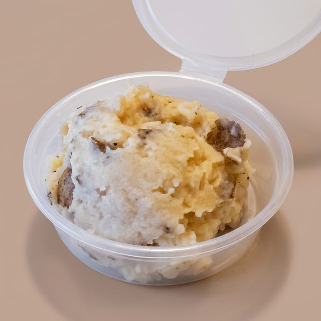 Skin on Mashed Potatoes.