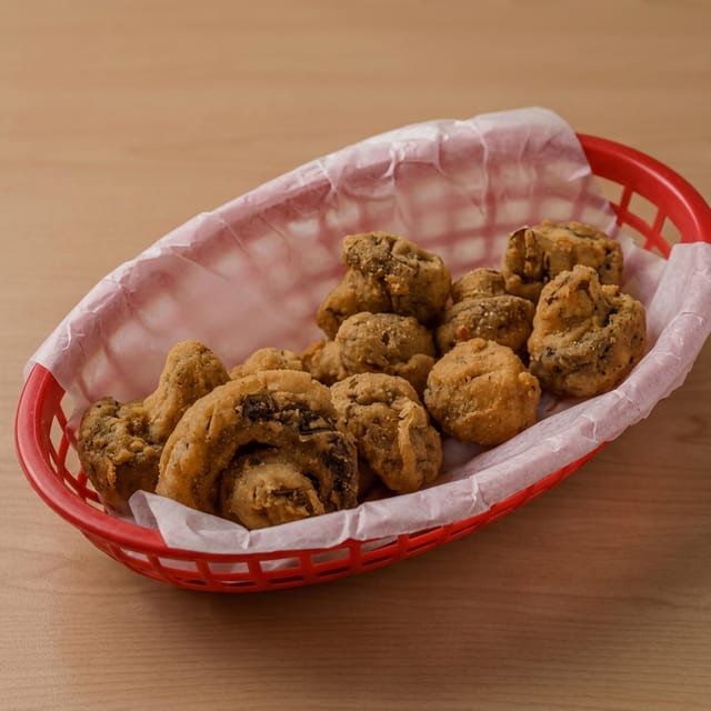 Fried Fresh Mushrooms.