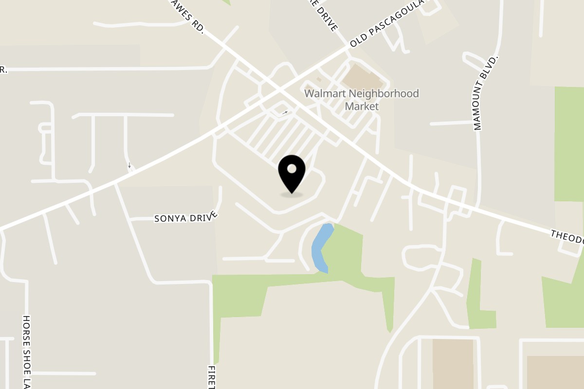 Map showing the location of Time To Eat Cafe on 7351 Theodore Dawes Rd in Theodore